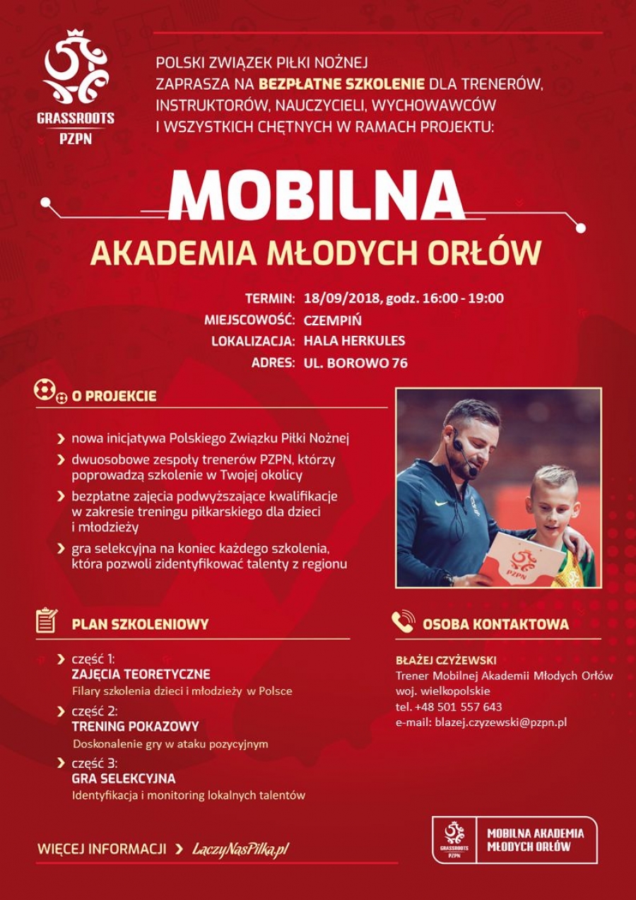 Mobilna Akademia Młodych Orłów w Czempiniu - Zaproszenie!